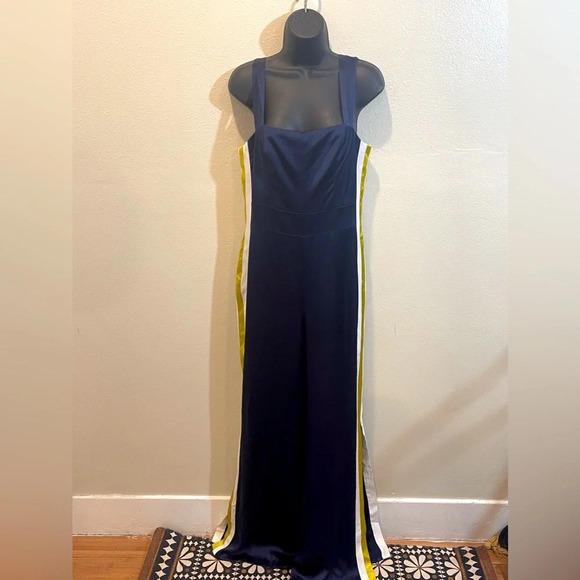 ALEXIS Luisana Side-Stripe Silk Jumpsuit Large - Picture 10 of 12